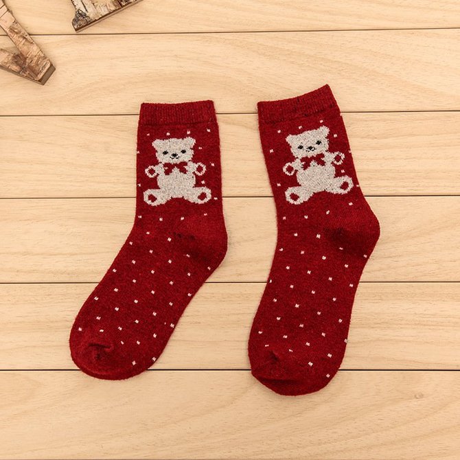 polo teddy bear socks